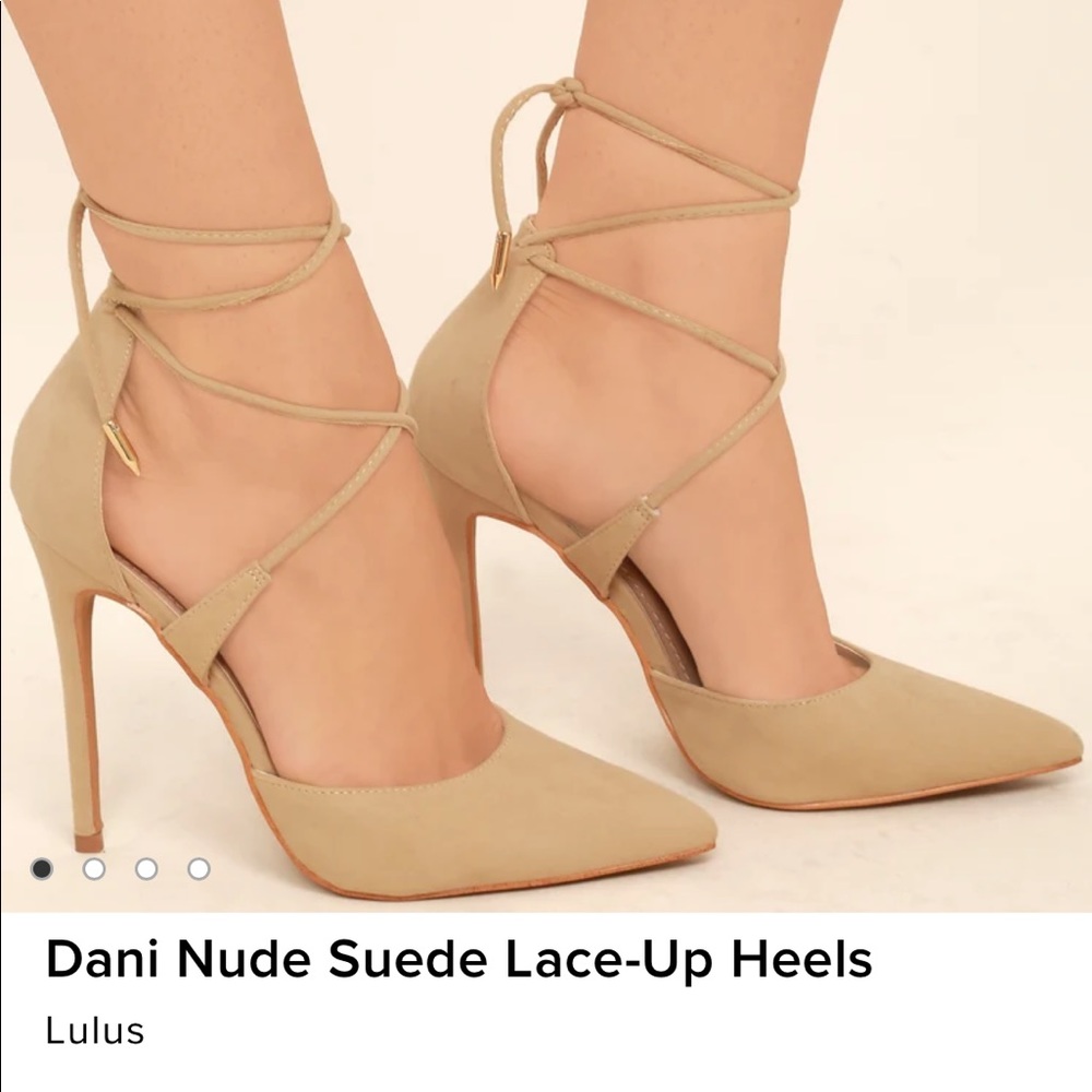 Nude Lace Up Heels